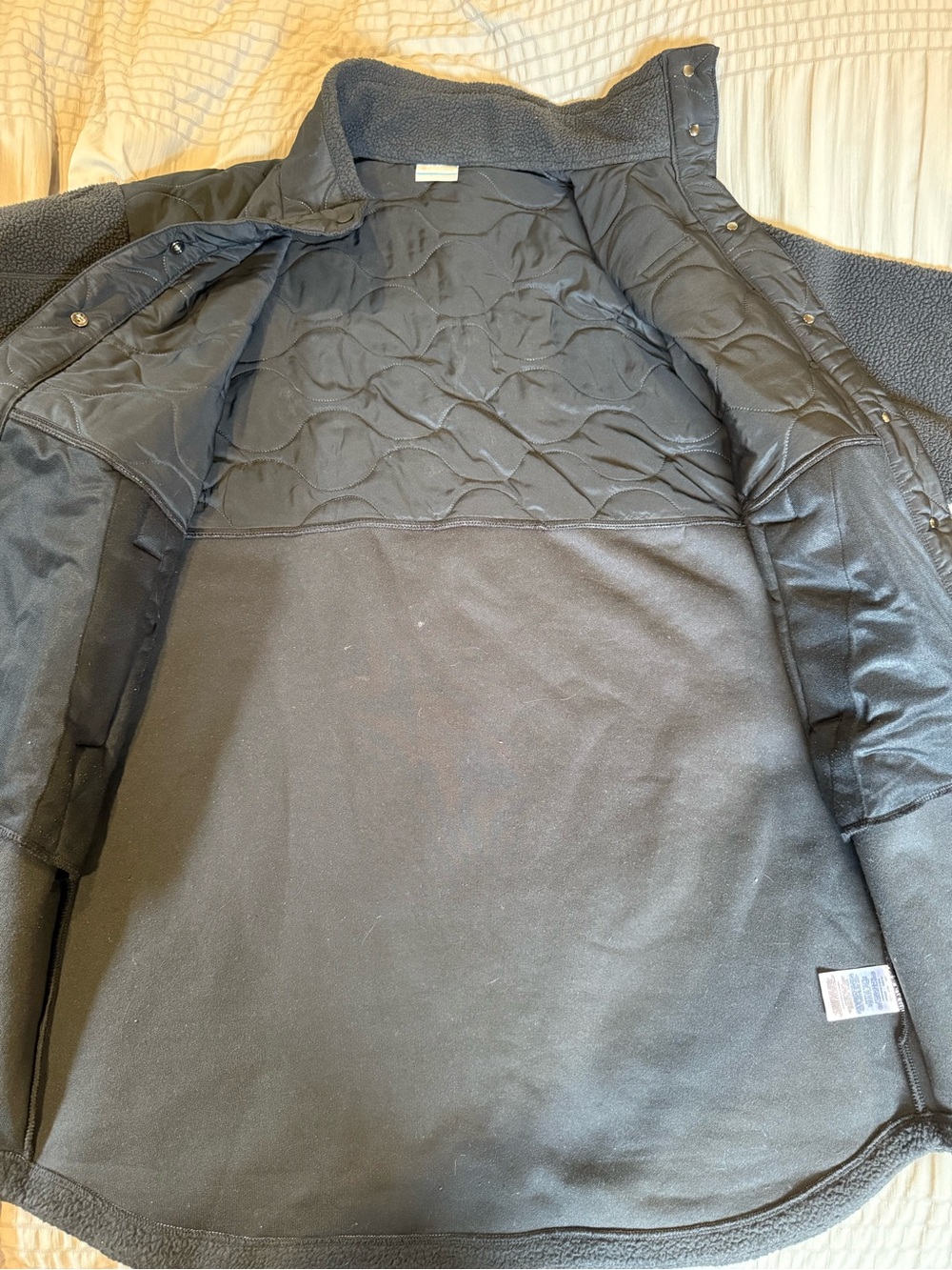 Columbia Womens Cloud Point Long Fleece Jacket Coat Winter Black Size Large - Picture 5 of 7